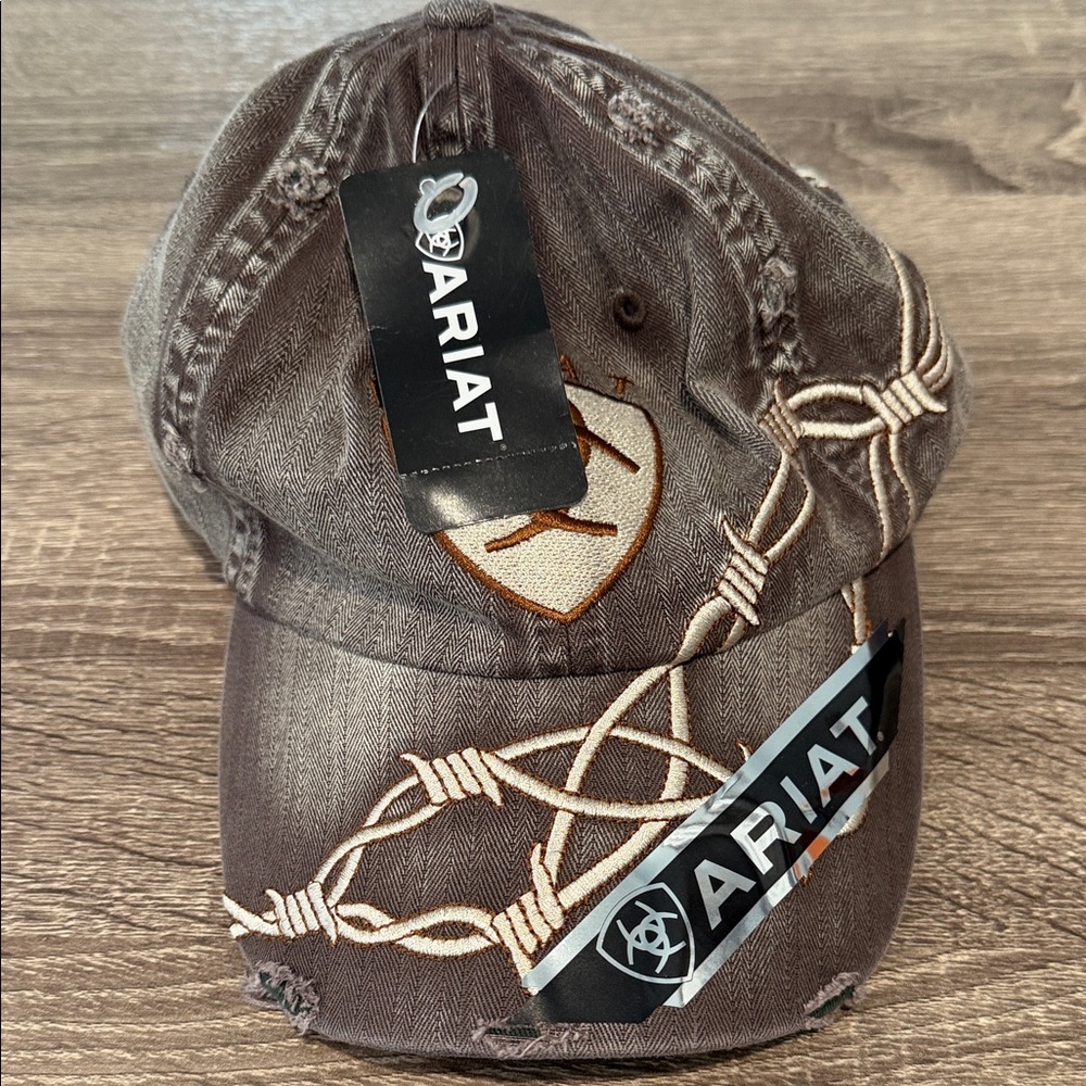 Ariat Vintage Brown Cap with Barbed Embroidery